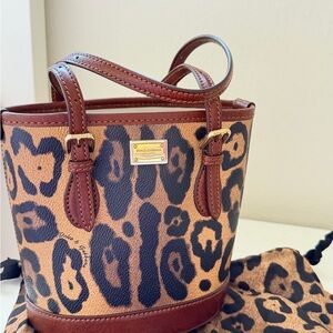 Dolce & Gabbana Leopard Print Brown Bag